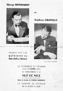 Django reinhardt - QHCF photos pour Ultraphone 1934 - Django Reinhardt, Stephane Grappelli, QHCF - Nuit de Nice Photo Juliette Lasserre