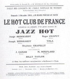 Django Reinhardt Affiche concert du QHCF null