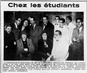 La petite Gironde, bar de l'association générale des étudiants - 02-11-1940 null