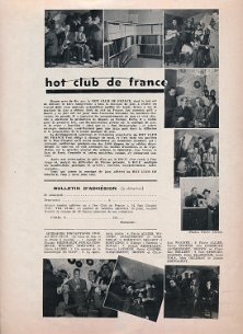 Programme du Hot Club - Bulletin d'Adhésion Programme du Hot Club de France - Bulletin d'Adhésion et photos de Django Reinhardt