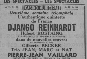 Django Reinhardt - Affiche concert 1942 - Affiche concert Django Reinhardt QHCF