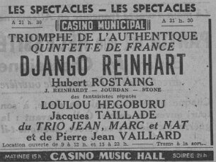 Django Reinhardt - Affiche concert null