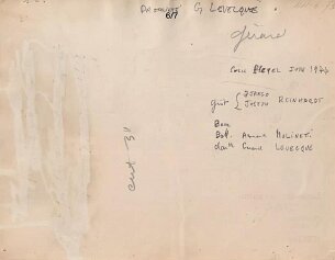 Django Reinhardt QHCF - Pleyel Juin 1944 null