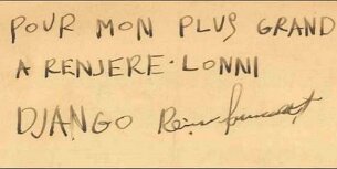 Django Reinhardt dedicace pour Lonnie Wilfong du ATC Band null