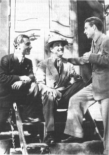 Django Reinhardt avec Eugène Vées et Gérard Lévêque. null