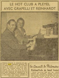 Django Reinhardt et Stephane Grappelli au Piano null