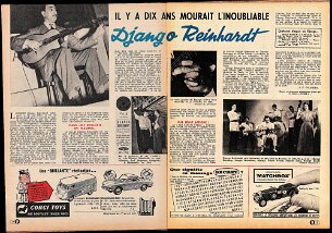 Django Reinhardt dans le Journal de Tintin 1963 null